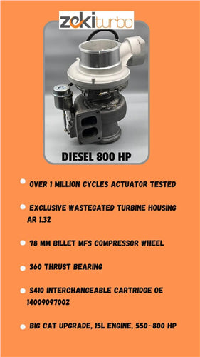 T5286-02 Zeki Turbocharger - Stage 1 Big Cat Upgrade 15L engine
