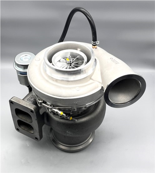 A close-up view of the T6319-02 Zeki Turbocharger set against a plain gray background.