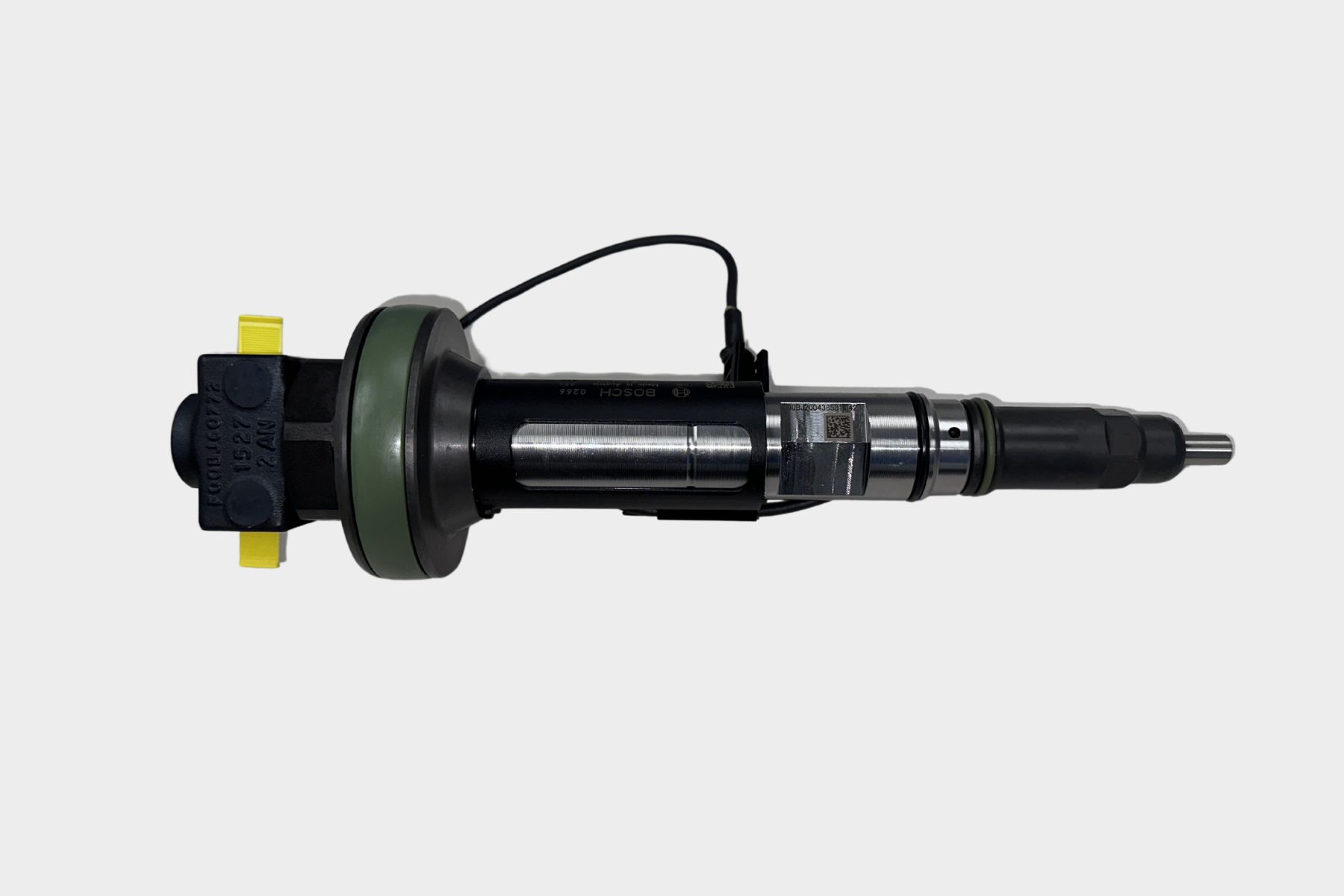 A close-up view of the 0986435612 Bosch Injector F 00B L0J 019 against a plain white background.