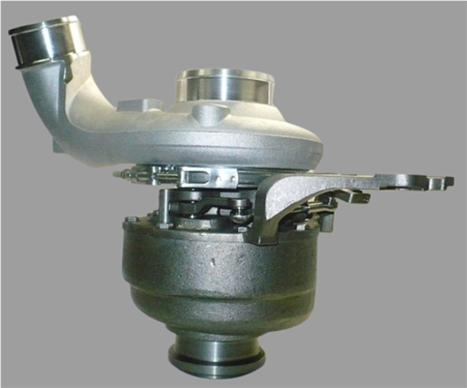 The T4371-01 ZEKI Turbocharger (no actuator) for internal combustion engines is shown against a plain gray background.